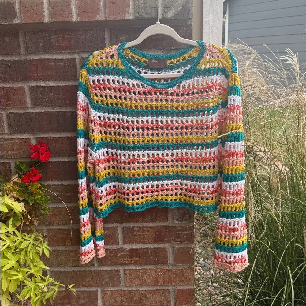 Kerisma Ladies S/M Multicolor Crochet 🧶 Top